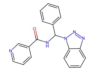 N-(1H-Benzotriazol-1-ylphenylmethyl)-3-pyridinecarboxamide structure