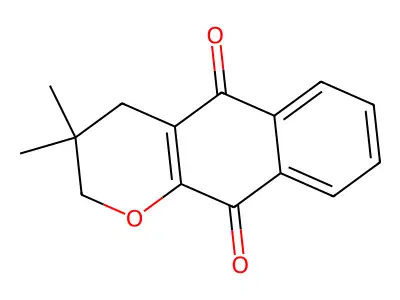 3,4-Dihydro-3,3-dimethyl-2H-naphtho(2,3-b)pyran-5,10-dione structure