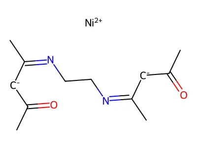 Nickel;4-[2-(4-oxopentan-2-ylideneamino)ethylimino]pentan-2-one structure