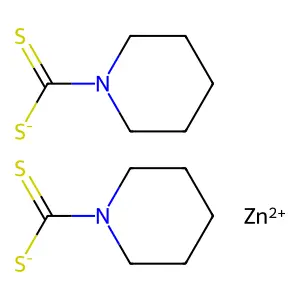 Bis(piperidine-1-carbothioylsulfanyl)ZINC structure