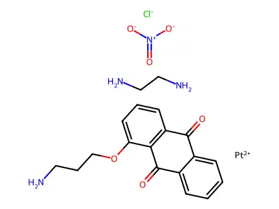 Platinum(1+), (1-(3-aminopropoxy)-9,10-anthracenedione-N)chloro(1,2-ethanediamine-N,N')-, (SP-4-2)-, nitrate structure