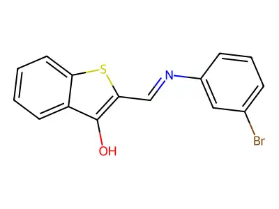 2-[(3-Bromo-phenylamino)-methylene]-benzo[b]thiophen-3-one structure