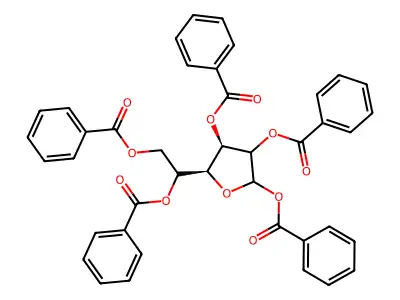 [2-Benzoyloxy-3-(3,4,5-tribenzoyloxyoxolan-2-yl)propyl] benzoate structure