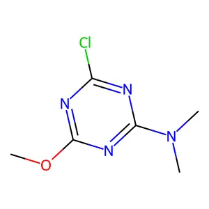 4-chloro-6-methoxy-N,N-dimethyl-1,3,5-triazin-2-amine structure