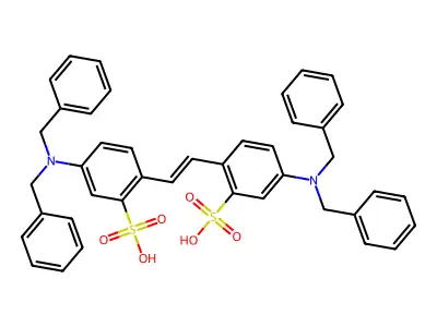 N,N,N',N'-Tetrabenzyl-4,4'-diaminostilbene-2,2'-disulfonate structure