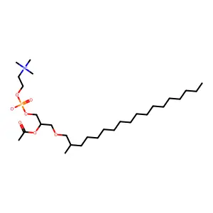 1-O-(2-Methyloctadecyl)-2-O-acetyl-rac-glycero-3-phosphocholine structure
