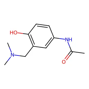 m-Acetotoluidide, alpha-(dimethylamino)-4'-hydroxy- structure