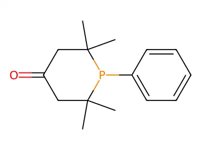 4-Phosphorinanone, 2,2,6,6-tetramethyl-1-phenyl- structure