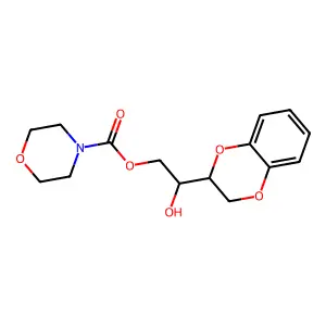 2-(2,3-Dihydro-1,4-benzodioxin-2-yl)-2-hydroxyethyl morpholine-4-carboxylate structure
