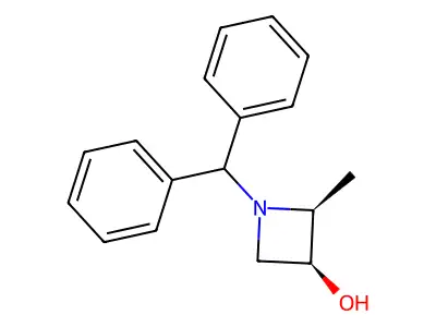 (2S,3S)-1-(diphenylmethyl)-2-methylazetidin-3-ol structure