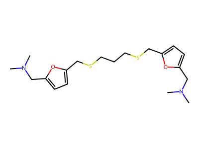 2-Furanmethanamine, 5,5'-(1,3-propanediylbis(thiomethylene))bis(N,N-dimethyl- structure