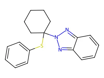 2-(1-Phenylsulfanylcyclohexyl)benzotriazole structure