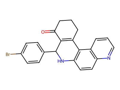 8-(4-bromophenyl)-8,10,11,12-tetrahydrobenzo[a][4,7]phenanthrolin-9(7H)-one structure