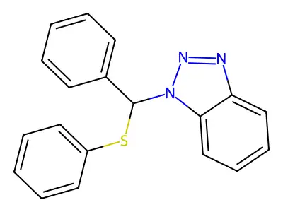1-[Phenyl(phenylthio)methyl]-1H-benzotriazole structure