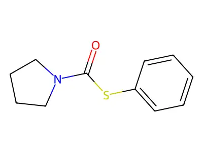 1-Pyrrolidinecarbothioic acid, S-phenyl ester structure