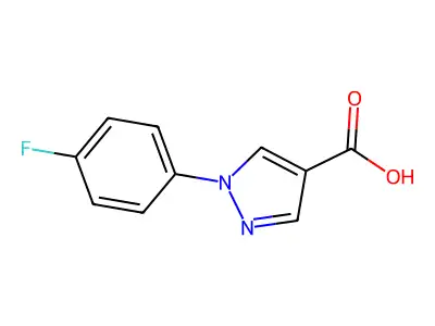 1-(4-fluorophenyl)-1H-pyrazole-4-carboxylic acid structure
