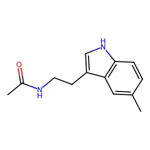 N-[2-(5-methyl-1H-indol-3-yl)ethyl]acetamide structure