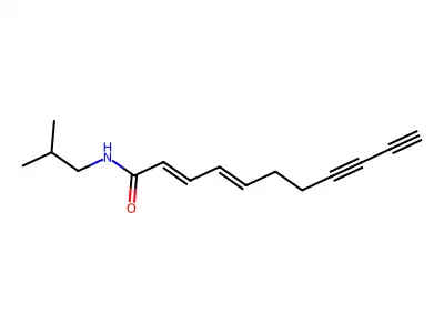 (2E,4E)-N-isobutylundeca-2,4-dien-8,10-diynamide structure