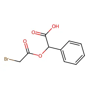 2-(溴乙酰氧基)-2-苯基乙酸 structure