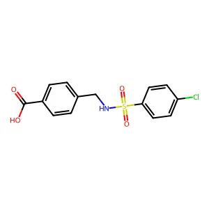 4-({[(4-Chlorophenyl)sulfonyl]amino}methyl)benzoic acid structure