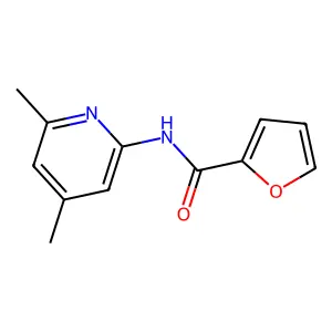 N-(4,6-dimethylpyridin-2-yl)furan-2-carboxamide structure