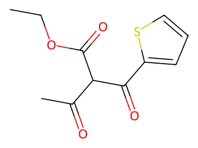 Ethyl 3-oxo-2-(thiophene-2-carbonyl)butanoate structure