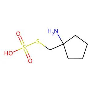 Methanethiol, (1-amino-1-cyclopentyl)-, hydrogen sulfate (ester) structure