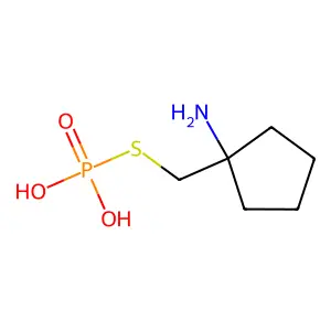 Phosphorothioic acid, S-(1-amino-1-cyclopentylmethyl) ester structure