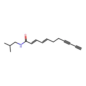 2,4-Undecadiene-8,10-diynamide, N-(2-methylpropyl)-, (2Z,4E)- structure