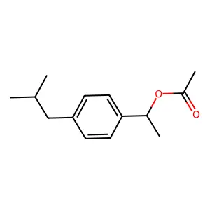 1-[4-(2-Methylpropyl)phenyl]ethyl acetate structure