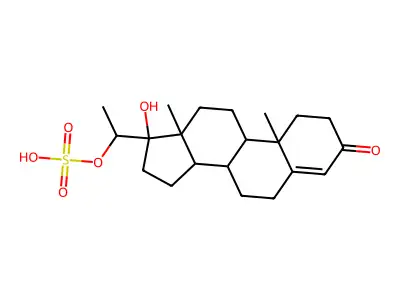 4-Pregnen-17a, 20b-diol-3-one-20-sulfate structure