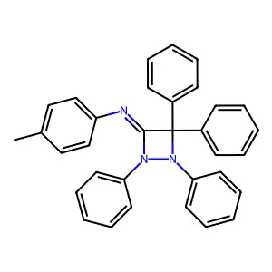 N-(4-methylphenyl)-1,2,4,4-tetraphenyldiazetidin-3-imine structure