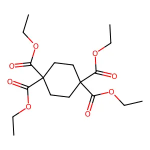Tetraethyl cyclohexane-1,1,4,4-tetracarboxylate structure