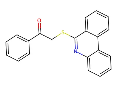 2-(6-Phenanthridinylthio)-1-phenylethanone structure