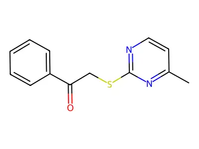 2-[(4-Methylpyrimidin-2-yl)sulfanyl]-1-phenylethanone structure
