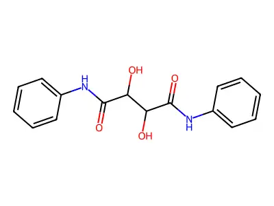 2,3-dihydroxy-N,N'-diphenylbutanediamide structure