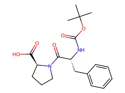 Boc-D-phe-pro-OH structure