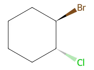 1-Bromo-2-chlorocyclohexane structure