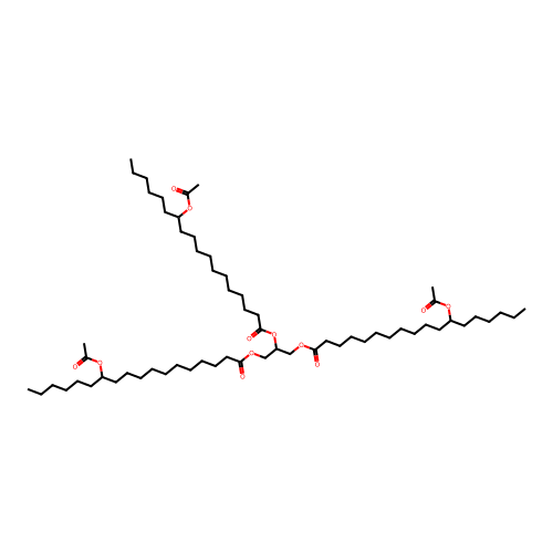 Glyceryl triacetyl 12-hydroxystearate structure