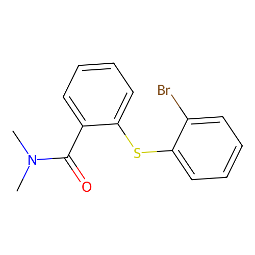 2-(2-bromophenyl)sulfanyl-N,N-dimethylbenzamide structure