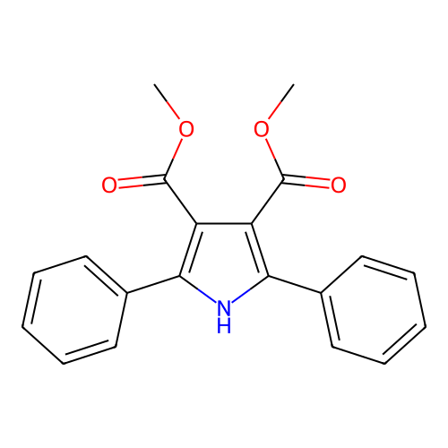 dimethyl 2,5-diphenyl-1H-pyrrole-3,4-dicarboxylate structure