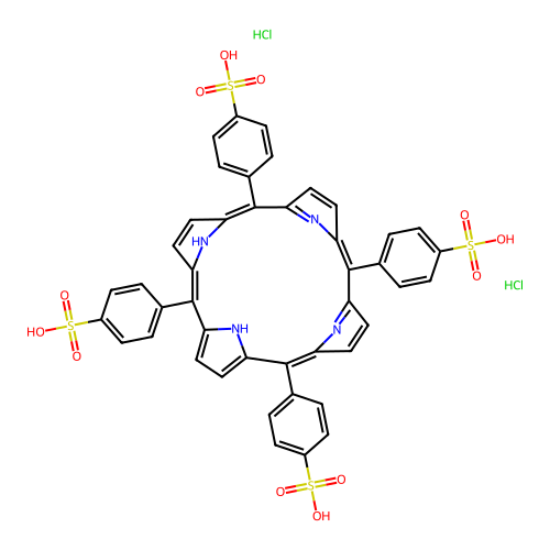 5,10,15,20-Tetrakis(4-sulfophenyl)porphyrin-21,23-diium dichloride structure