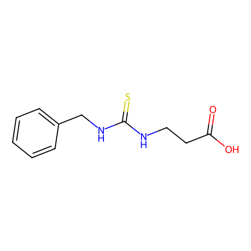 N-[(benzylamino)carbonothioyl]-beta-alanine structure