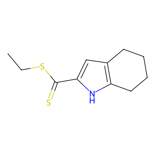 Ethyl 4,5,6,7-tetrahydro-2-indoledithiocarboxylate structure