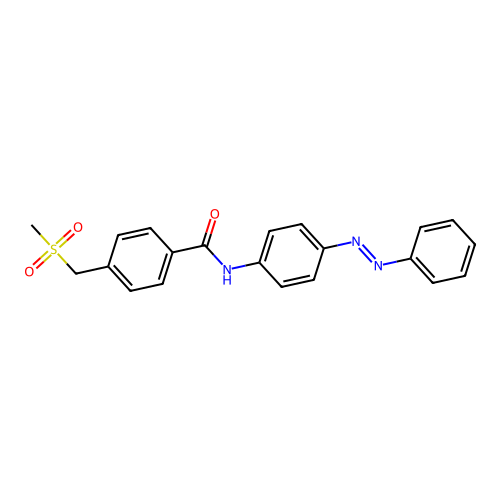 Benzamide, 4-[(methylsulfonyl)methyl]-N-[4-(2-phenyldiazenyl)phenyl]- structure