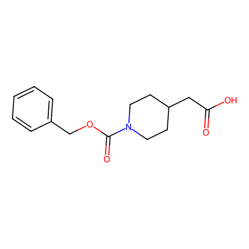 N-Cbz-4-piperidineacetic acid structure