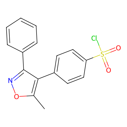 4-(5-Methyl-3-phenyl-1,2-oxazol-4-yl)benzene-1-sulfonyl chloride structure