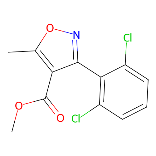 Methyl 3-(2,6-dichlorophenyl)-5-methylisoxazole-4-carboxylate structure