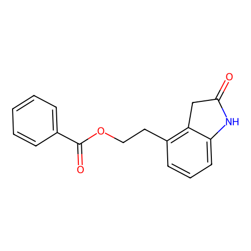 2H-Indol-2-one, 4-[2-(benzoyloxy)ethyl]-1,3-dihydro- structure