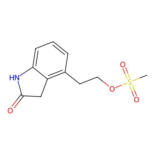 1,3-Dihydro-4-[2-[(methylsulfonyl)oxy]ethyl]-2H-indol-2-one structure